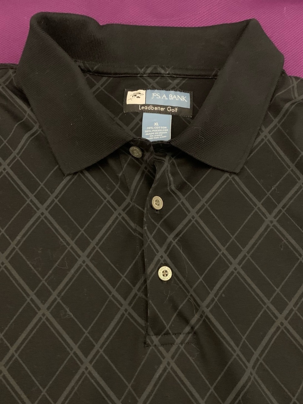 JOS A BANK Leadbetter Golf Blank n Grey Polo